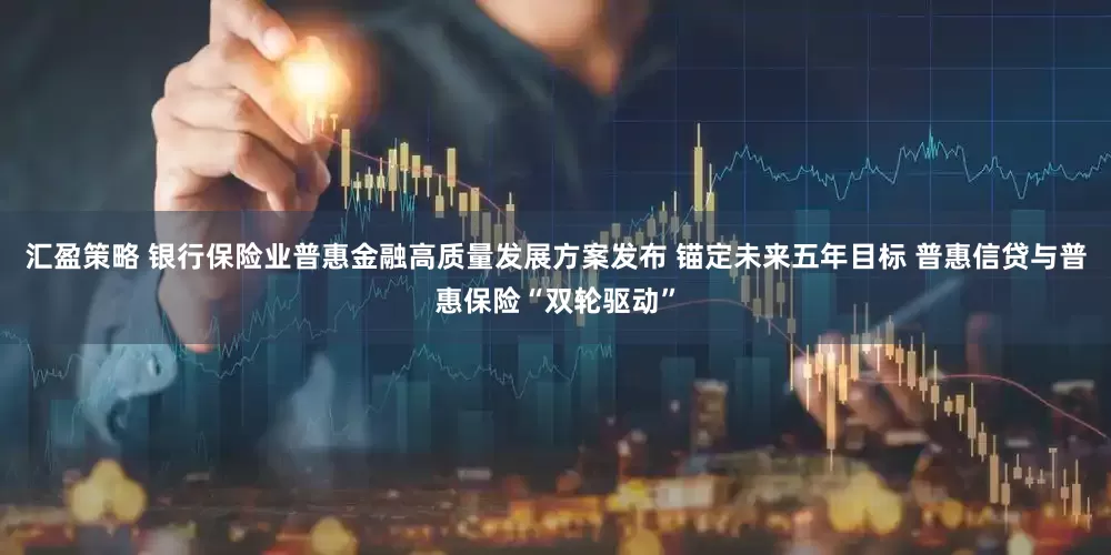 汇盈策略 银行保险业普惠金融高质量发展方案发布 锚定未来五年目标 普惠信贷与普惠保险“双轮驱动”