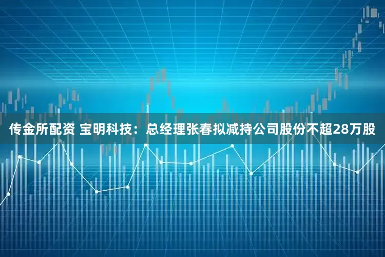 传金所配资 宝明科技：总经理张春拟减持公司股份不超28万股
